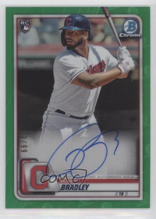 2020 Bowman Chrome Rookie Green Refractor 22/99 Bobby Bradley Auto RC 0m4q