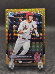 2025 Bowman Draft Chrome Matthew Miura 1st Gold Geometric Refractor /50 #BDC-57