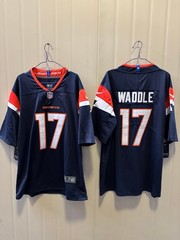 2026 Men&rsquo;s Jaylen Waddle #17 Dark Blue/White/Orange Stitched Jersey S-3XL