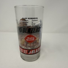 Cliff Robinson Dairy Queen Portland Trail Blazers Glass 1992 1993