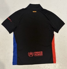 Nike Barcelona 2024/25 Away Soccer Jersey Size Small Collared Black Mens