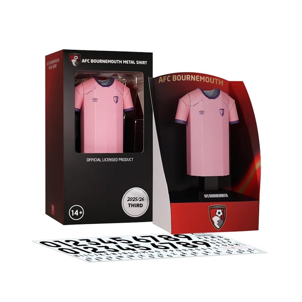AFC Bournemouth Metal Football Shirt Personalised 2025/26 Third Kit Alloy Shirt