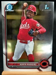 2022 1st Bowman Chrome #BDC-140 Kenya Huggins Reds Athletics