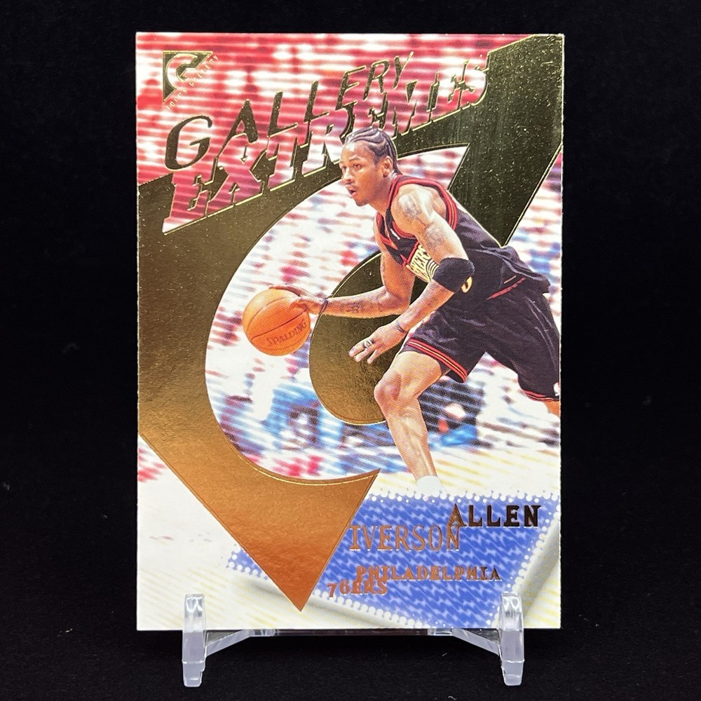 2000-01 Topps Gallery Extremes Allen Iverson Insert Card #E3 Philadelphia 76ers