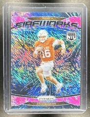 2025 Panini NIL University of Texas Arch Manning Prizm Fireworks Pink Camo Prizm