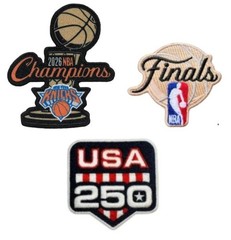 2026 NBA Champions New York Knicks & 250 Years 3 PC Iron On Embroidered Patch