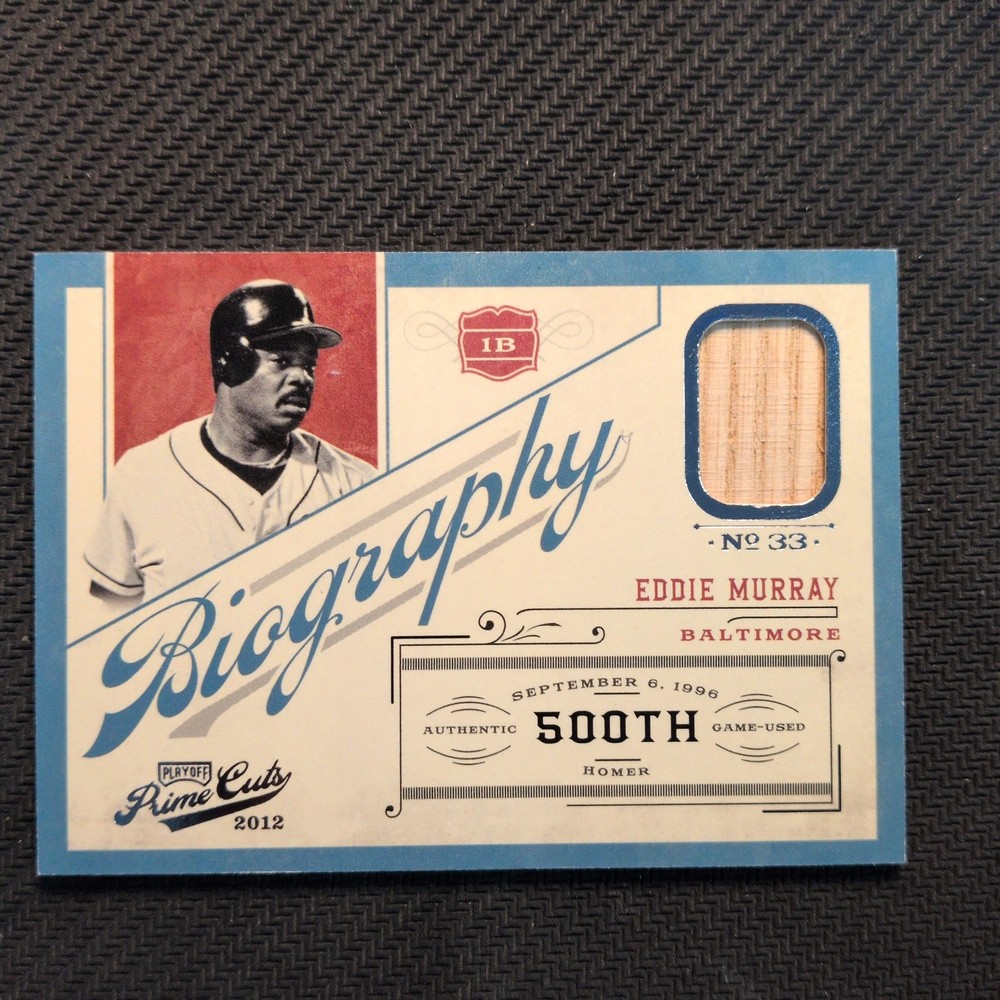 2012 Panini Prime Cuts Eddie Murray Biography Bat Relic#9 #&rsquo;ed 81/99