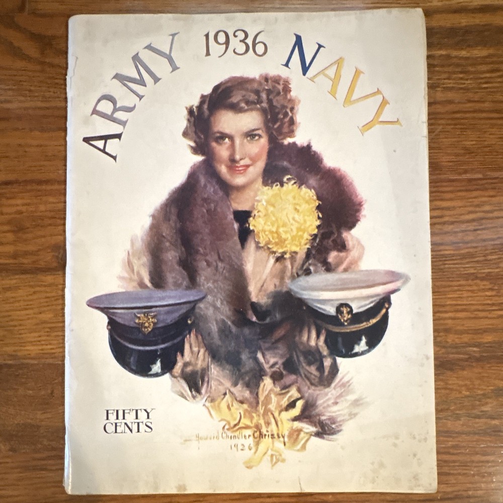 1936 Army vs Navy Football Program – Original – Army Black Knights vs Navy
