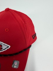 Kansas City Chiefs New Era Hat Cap Perfect 39Thirty SZ S/M Stretch Fit Red Rope