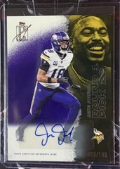 2020 Topps Chrome Justin Jefferson Rookie Pick RC-JJ Auto 088/100 Vikings