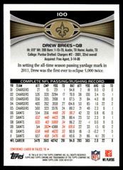 2012 Topps Chrome Drew Brees #100