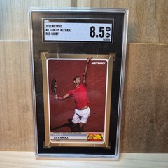 2022 Netpro #1 CARLOS ALCARAZ Red Shirt Rookie RC /2000 SGC 8.5 NM MT+