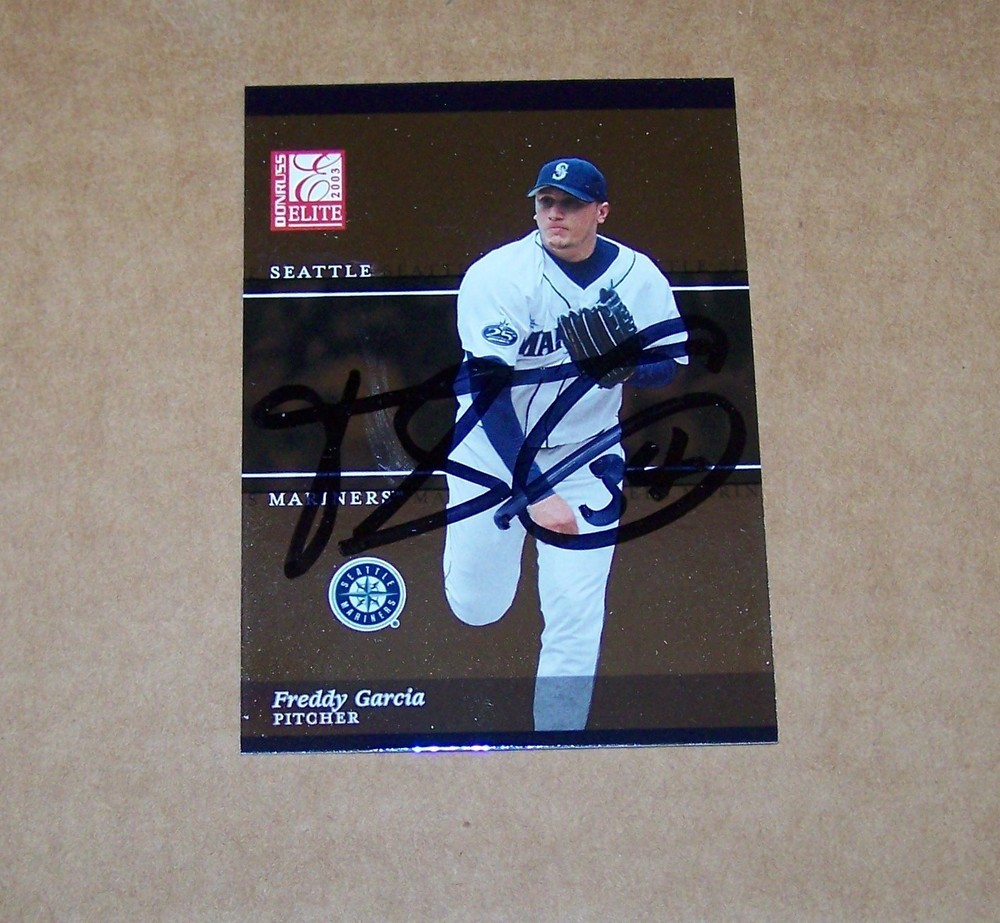 2003 Donruss Elite Freddy Garcia Signed Autograph Card H4