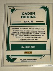 Caden Bodine 2026 Donruss Rated Prospect #117 /299 Baltimore Orioles Rookie