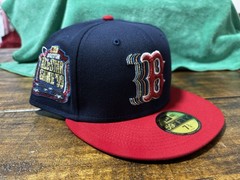 Boston Red Sox 1999 ASG Cascading Logo Navy Red NEW ERA FITTED 7 3/4 Green UV