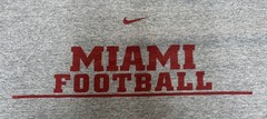 Miami University Football Shirt XXL Nike RedHawks Gray Red