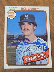 1980 Topps Burger King RON GUIDRY Yankees In-Person Signed AUTO