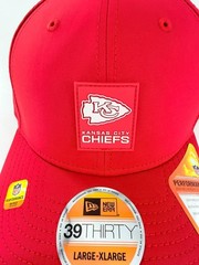 Kansas City Chiefs New Era Hat Cap 39Thirty Sz L/XL Sideline Performance Stretch