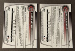 (2) 2025 Bowman Chrome Draft Sapphire #BDC109 Mason Neville 1st Bowman