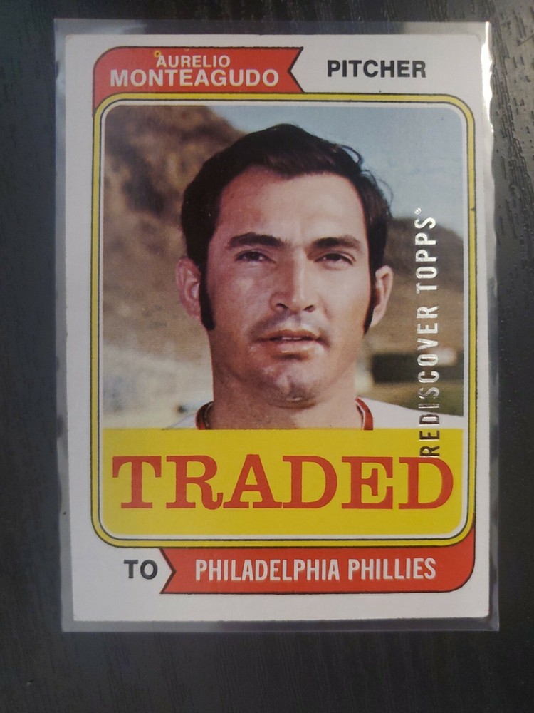 AURELIO MONTEAGUDO 1974 #139T REDISCOVER TOPPS Silver BUY-BACK 2017 Baseball