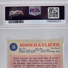 1969 Topps John Havlicek #20 PSA 5 EX Boston Celtics HOF Vintage Tall Boy Card