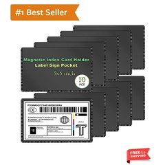 Magnetic Index Card Holder 3X5,Magnet Frames for Photos,Flashcards,Quick Note…
