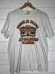 MLB Baltimore Orioles Camden Yards Large Homage Baseball T Shirt Gray Grey Tee