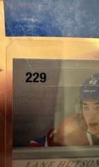 LANE HUTSON 2024-25 UPPER DECK SERIES 1 YOUNG GUNS OUTBURST SILVER RC #229