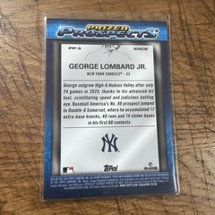 2025 Bowman Draft Chrome George Lombard Jr. Prized Prospects Refractor #54/250