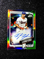 2024 Topps Chrome Cosmic Rookie Auto Wyatt Langford Refractor RC Autograph MINT