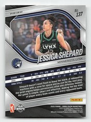 2025 Panini Prizm WNBA #137 Jessica Shepard White Seismic Prizms