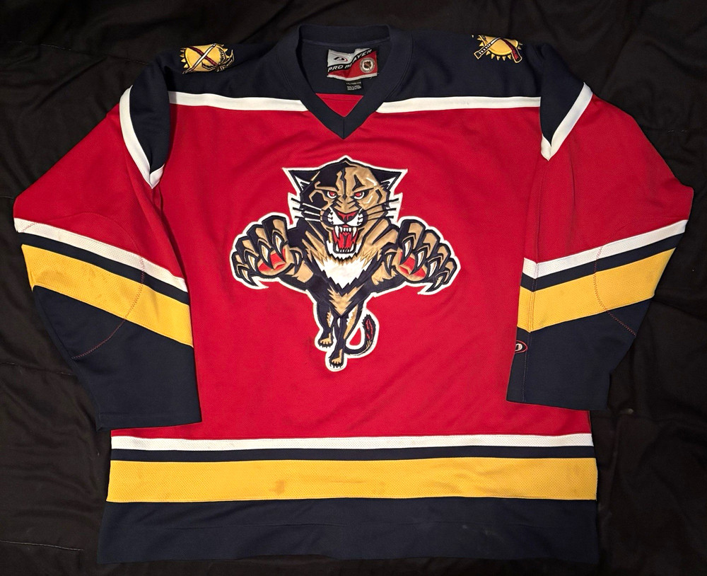 Pro Player NHL Florida Panthers Hockey Jersey XXL Red Navy Yellow White