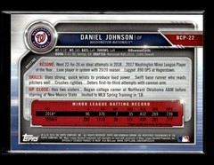 2019 Bowman #BCP-22 Daniel Johnson Chrome Prospects Gold Shimmer Refractor #/50