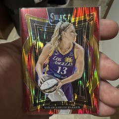 2025 Panini Select WNBA Sarah Ashlee Barker Red Flash Prizm /349 RC Sparks