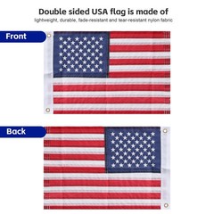 Small American Flag for Boat, 2 Pack Marine 12×18 inches, Red