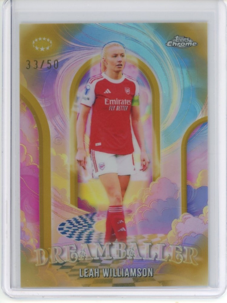 2025-26 TOPPS CHROME UEFA WOMEN&rsquo;S UWCL DREAMBALLER GOLD LEAH WILLIAMSON 33/50