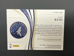 2019-20 Panini Immaculate Collection Naz Reid Rookie Patch Auto RC #/50