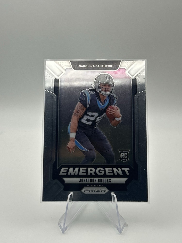 Panini 2024 Prizm – Emergent #9 Jonathon Brooks RC Rookie Insert Panthers