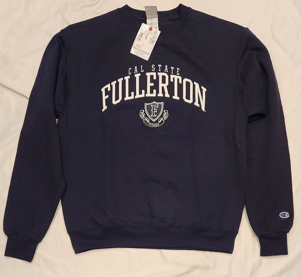 Champion Cal State Fullerton Navy Adult Medium Sweatshirt NCAA