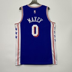 Tyrese Maxey #0. Sewn version. Blue Jersey. Custom. Men&rsquo;s Sizes S–2XL