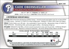 2025 Bowman Draft Sapphire Cade Obermueller BDC-80 1st Chrome