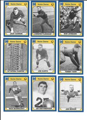 1990 Collegiate Collection Notre Dame Football Trading Cards / U Choose / mb5