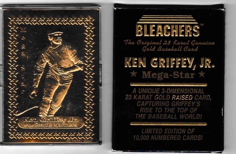 1993 Bleachers Baseball Ken Griffey Jr. 23 Karat Gold Limited Print 2892/10,000