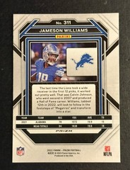 2022 Panini Prizm JAMESON WILLIAMS Snake Skin Snakeskin Prizm #311 Case Hit SSP