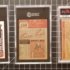 1953 TOPPS Satchel Paige #220 SGC 1 New Slab EYE APPEAL Pin Hole ST LOUIS