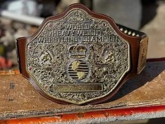BIG GOLD World Heavyweight Championship Replica Tittle Belt Brown 6MM DieCasting