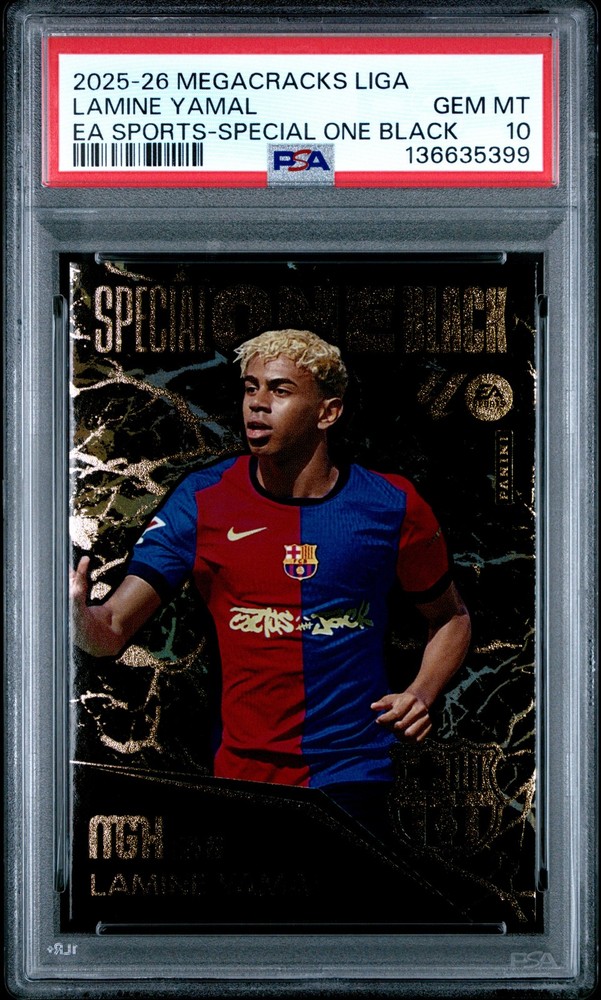 PANINI MEGACRACKS MGK LALIGA EA SPORTS SPECIAL ONE BLACK LAMINE YAMAL PSA 10