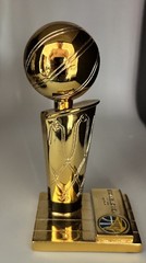 Golden State Warriors 2017 NBA Champions Replica Ring , Trophy And Bobbleheads