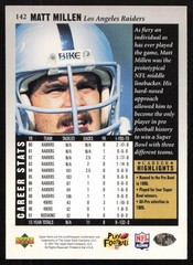 Matt Millen Signed 1997 Upper Deck Legends Card 142 Oakland Raiders