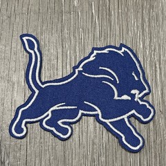 Detroit Lions Embroidered Iron On Patch 3×4 inches Free Shipping